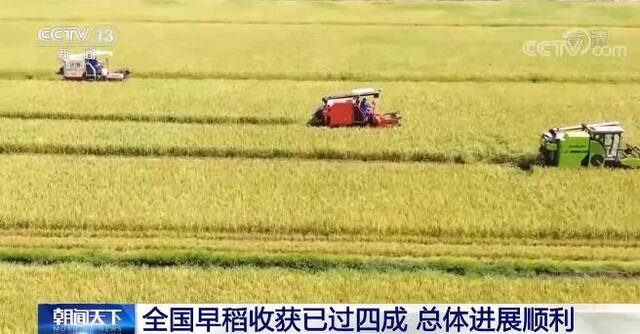 在希望的田野上  全国早稻收获已过四成 总体进展顺利