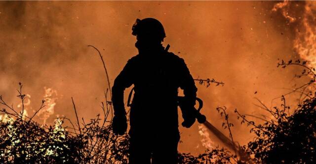 ▲据报道，法国西南部地区的森林火灾已持续数日