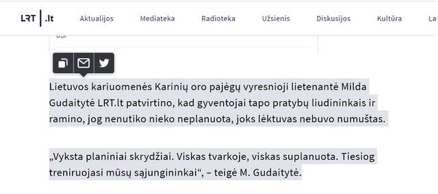 立陶宛国家广播电视台报道截图。