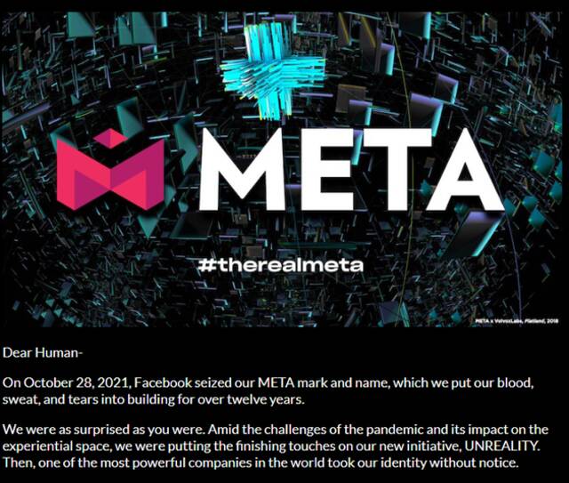 Meta起诉Meta？脸书贸然改名涉嫌商标侵权 被人告上法庭