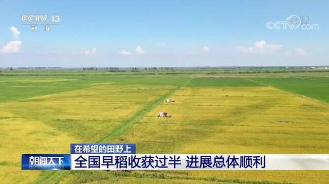 在希望的田野上  全国早稻收获过半 进展总体顺利