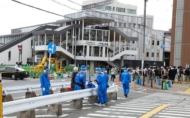 安倍遇刺现场（资料图）