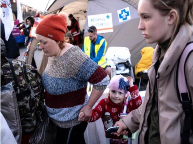 波兰的乌克兰难民图源：联合国难民署