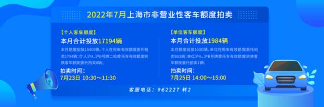 上海7月份拍牌明天举行，警示价90800元