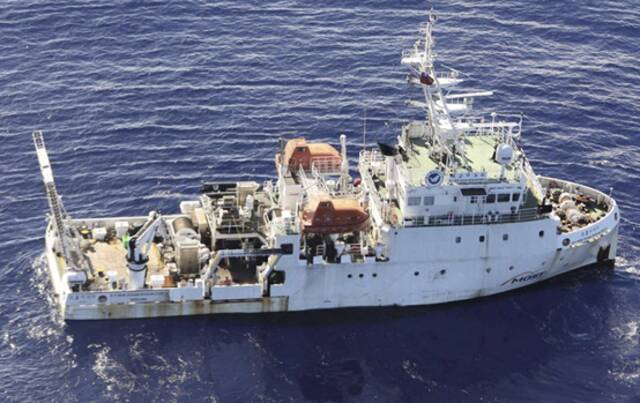 第11管区海上保安总部发布的涉事台湾调查船照片，图自日媒