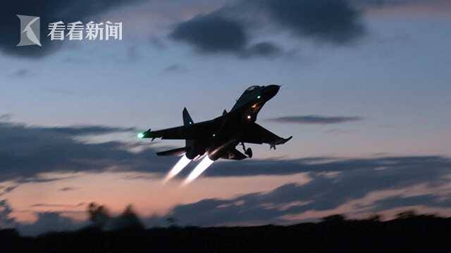 视频｜南海某空域：数十架战机出动 空空导弹实射训练