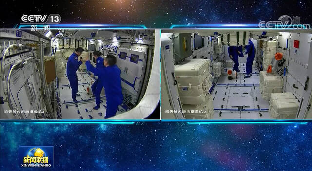 “问天”“天和”太空牵手 航天员首次在轨进入实验舱