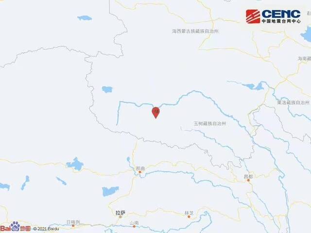 青海玉树州治多县发生3.4级地震 震源深度10千米