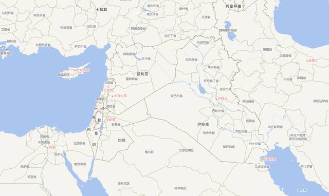 伊拉克区域位置图源国家地理信息公共服务平台“天地图”