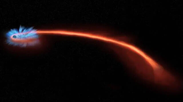 一颗恒星被巨大黑洞引力吸入会发生什么