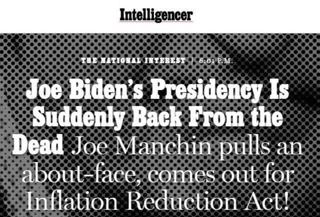 《纽约》杂志宣告“拜登的总统任期突然起死回生”