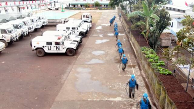 刚果（金）安全局势恶化 中国维和工兵组织演练