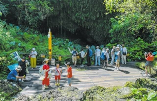 生态火山口 暑期受追捧