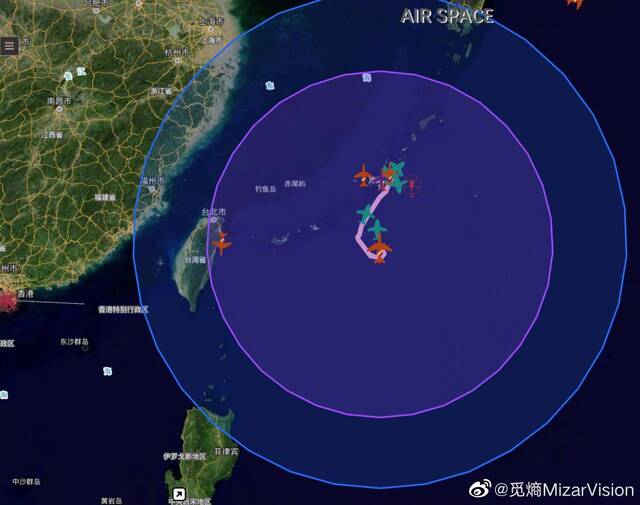最新情况：疑似佩洛西专机飞往台北途中，美军EP3E电子侦察机出动