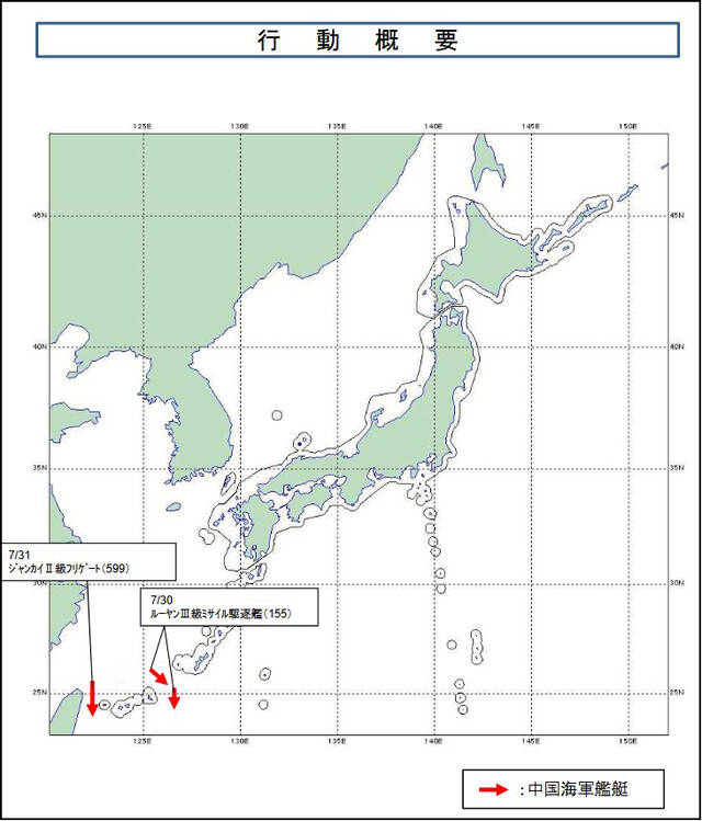 两艘军舰航行轨迹