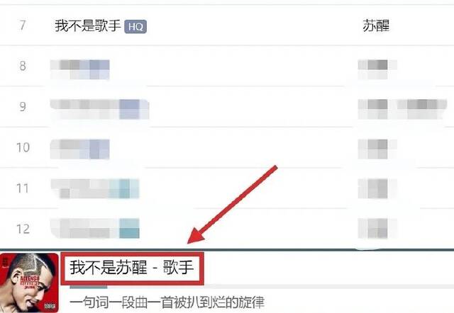 苏醒歌曲《我不是歌手》被平台写错
