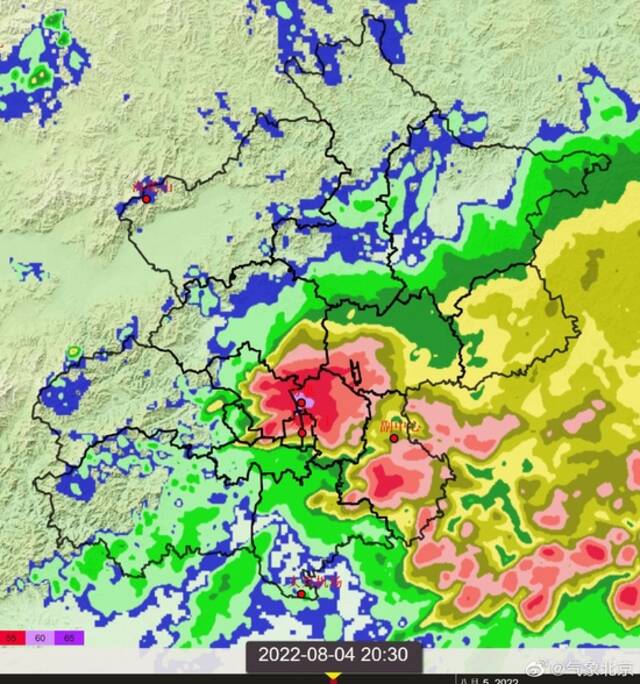 北京雷电、暴雨、大风预警中，主要降雨已来到城区！