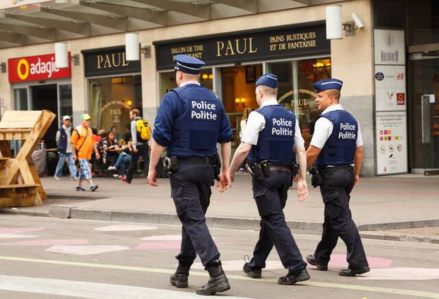 比利时布鲁塞尔街头的警察（资料图）