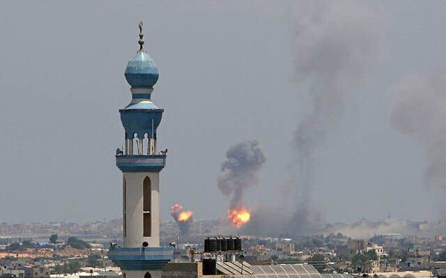当地时间2022年8月6日，加沙地带汗尤尼斯，当地遭遇以色列空袭。