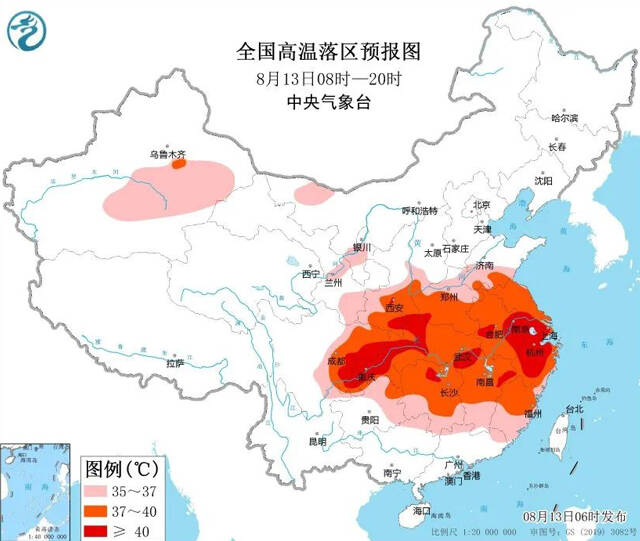 继续高温红色预警！10省市部分地区可达40至42℃