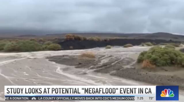 美研究称，加利福尼亚州或在未来40年内迎来一场特大洪水。（美国全国广播公司）