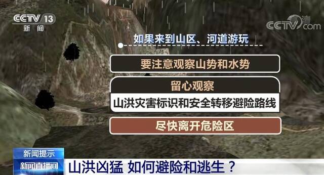 山洪四问 一旦遭遇山洪应该这样逃生