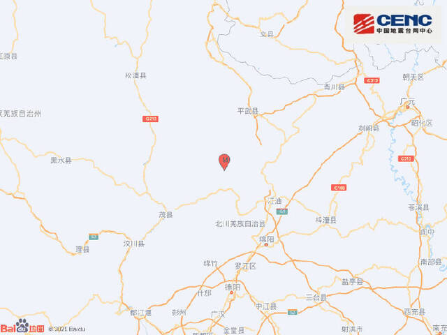 四川绵阳市北川县发生3.2级地震 震源深度16千米