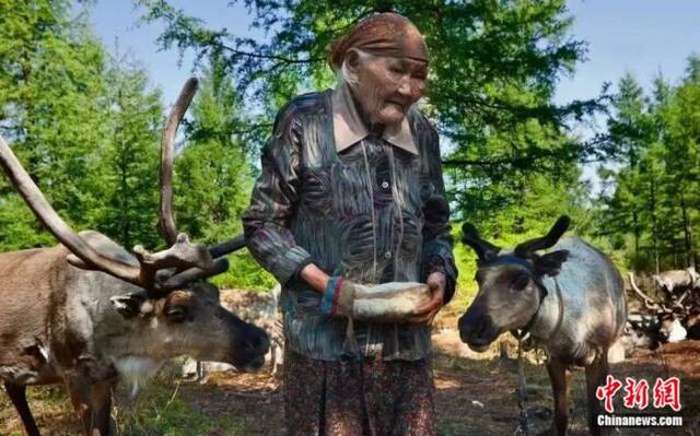 “中国最后的女酋长”玛丽亚·索在驯鹿身边去世 享年101岁