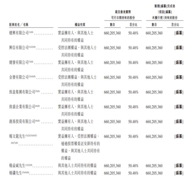 部分主要股东名单