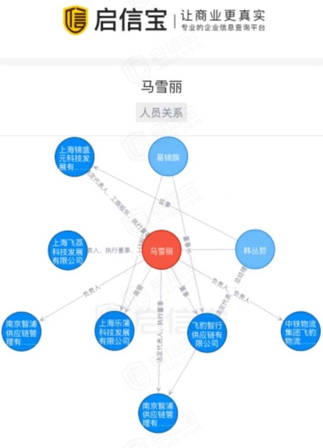 马雪丽关联企业图片来源：启信宝