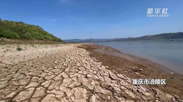 图：重庆市涪陵区距离长江岸边约两公里的南沱镇治坪村遭遇旱情。