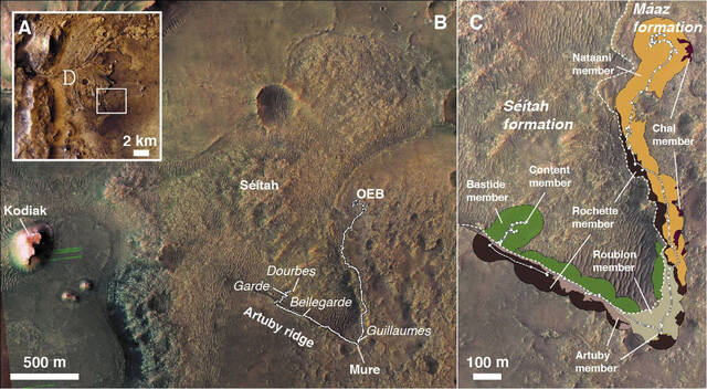 毅力号火星探测器对火星上的Jezero陨石坑地质史进行调查