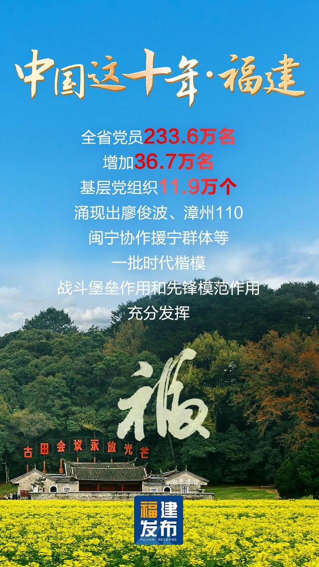 数读丨“福”气满满！福建这十年幸福答卷出炉