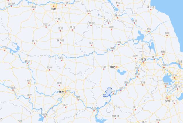 怀宁县位置示意，图自百度地图