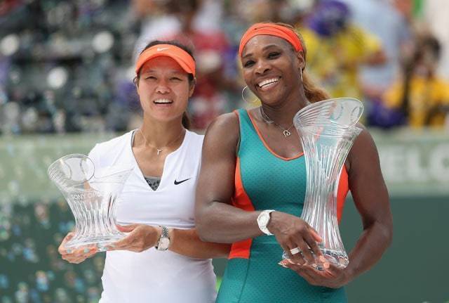 2014年迈阿密站决赛，小威击败李娜夺冠图片来源：WTA官网