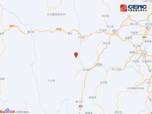 四川甘孜州泸定县发生2.8级地震，震源深度8千米