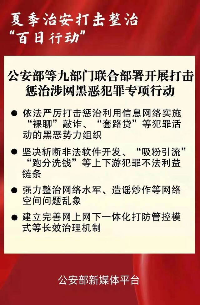 打击“裸聊”敲诈、“套路贷”、舆情敲诈......九部门联合行动