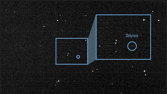 NASA双小行星重定向测试航天器获得小行星Didymos的第一张图像