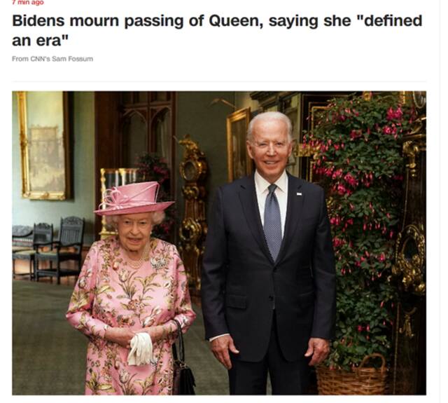 拜登就英国女王伊丽莎白二世去世发表声明全文