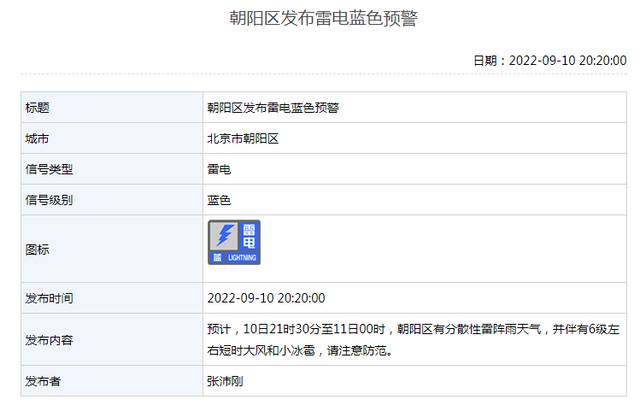 注意！北京密云发布冰雹黄色预警，多区发布雷电、大风预警