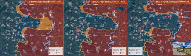 亲俄军事分析家9月9日分享地图，显示乌军夺回控制权的地方增加