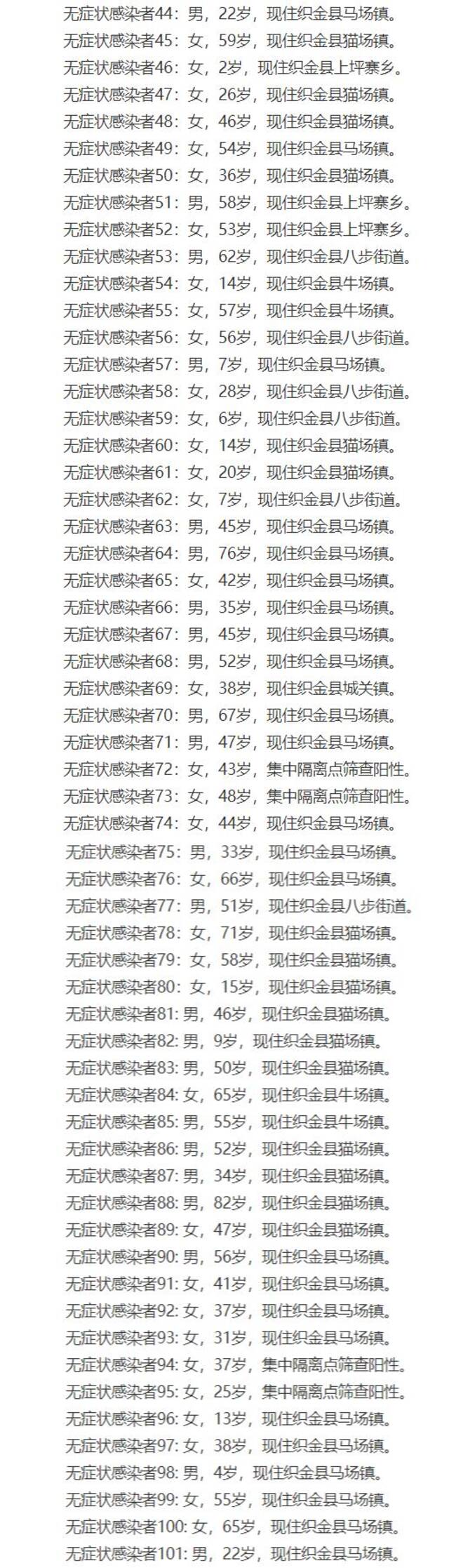 9月13日0时至23时 贵州毕节织金县新增58例无症状感染者