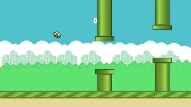 《flappy bird》。图/游戏截图