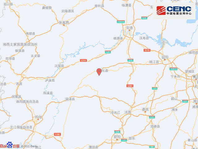 湖南益阳市安化县(矿震)发生3.0级地震