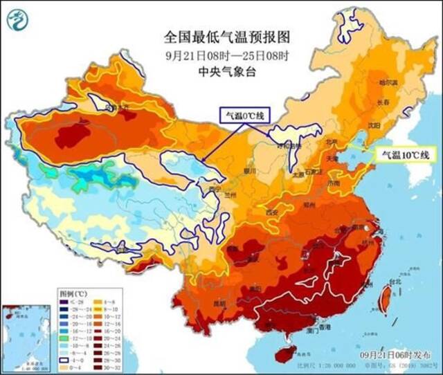 22日起冷空气将影响北方大部，局地降温10~15℃