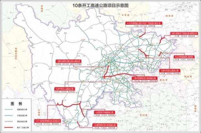 今天，四川10条高速公路集中开工！