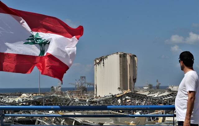 当地时间2020年8月9日，黎巴嫩贝鲁特港口，大爆炸发生后第五天的场景。图/IC photo