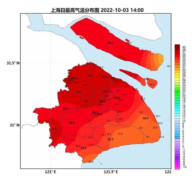 上海10月竟现高温日 明天冷空气进场最高气温降幅将达10℃