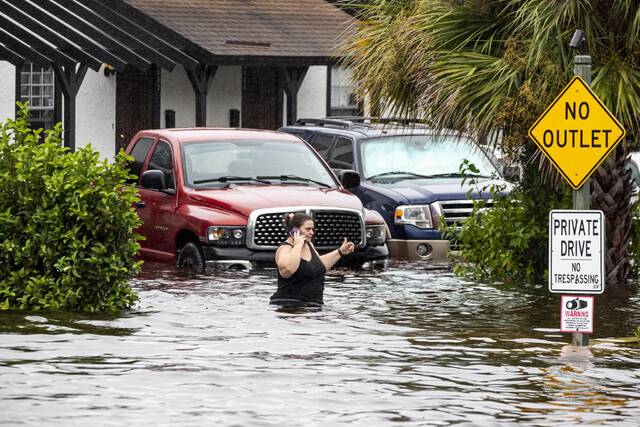 飓风“伊恩”给多地区造成大范围的洪水图源：Orlando Sentinel