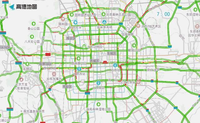 北京明日出行提示：早高峰比平时拥堵，高峰时段为7时至9时